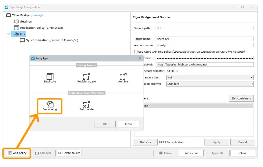 Continuous Data Protection with Tiger Bridge