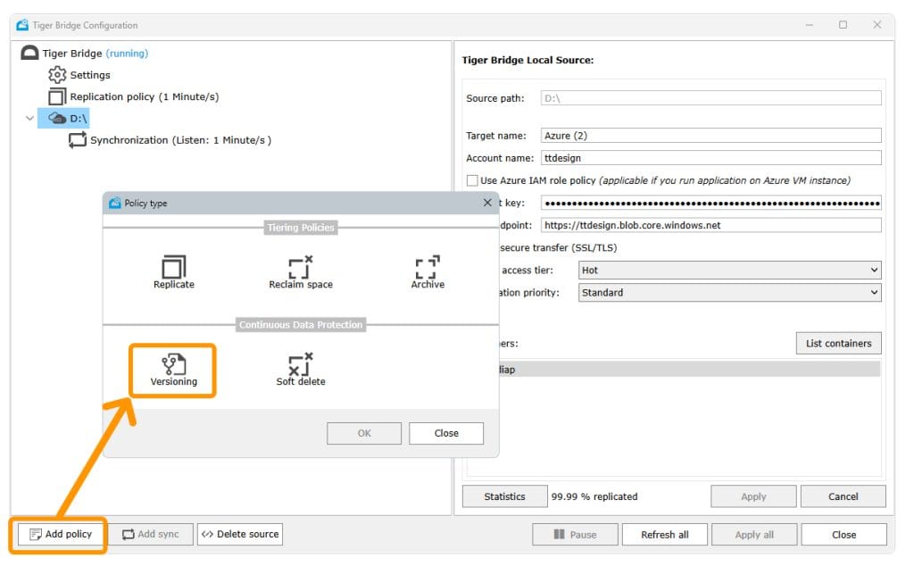 Continuous Data Protection with Tiger Bridge